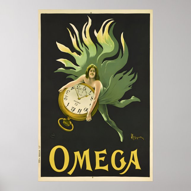 Póster de reloj Omega - Póster de Cappiello (Frente)