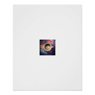 Póster de Remolino de Latte de Galaxia Cósmica