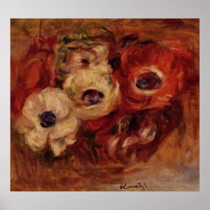 Póster De Renoir todavía de las anémonas vida