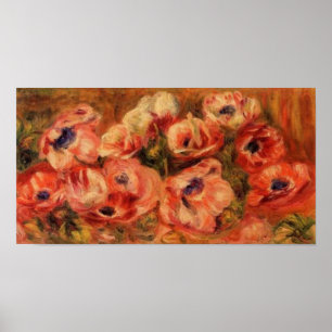 Póster De Renoir todavía de las anémonas vida