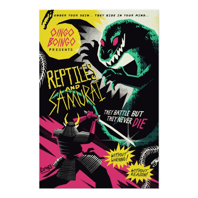 Póster de reptiles y samuráis (Anverso)