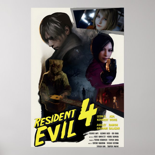 Póster de Resident Evil 4 Remake al estilo de pelí (Frente)