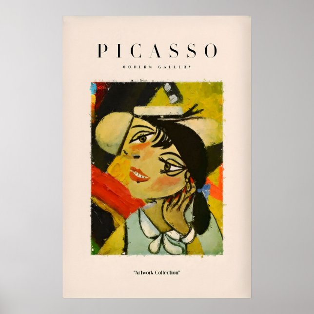 Póster de retrato abstracto de mujer sonriente de  (Frente)