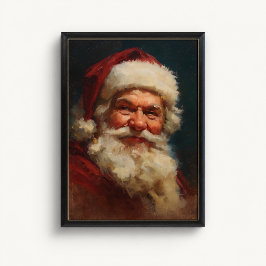 Póster de retrato clásico de Santa Claus