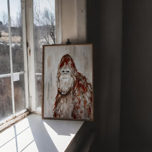 Póster de retrato de Bigfoot Arte de pared Impresi