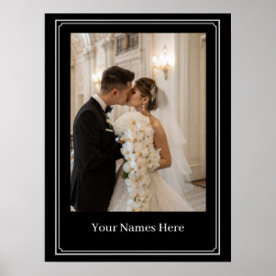 Póster de retrato de boda personalizado