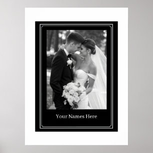 Póster de retrato de boda personalizado