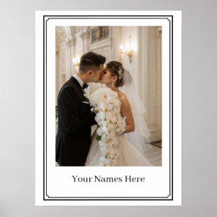 Póster de retrato de boda personalizado