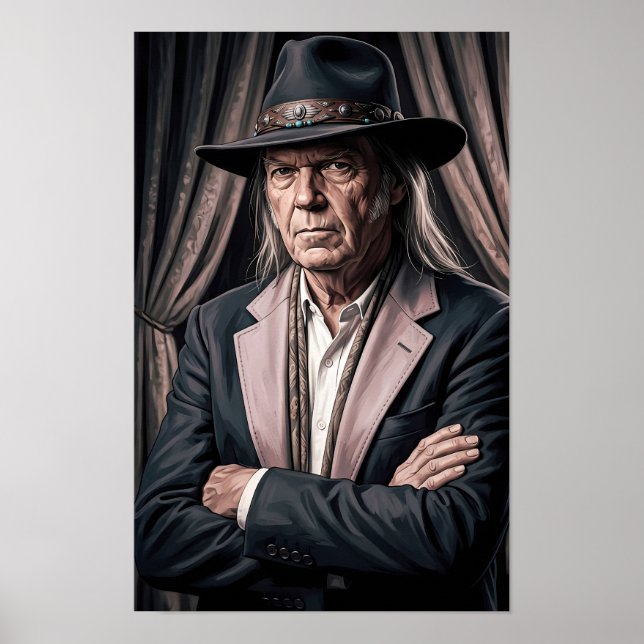 Póster de retrato de ensueño occidental atemporal (Frente)