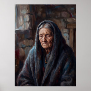 Póster de retrato de espíritu de Anciana del Hogar