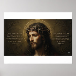 Póster de retrato de Jesucristo | Arte de pared cr
