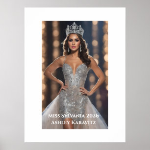 Póster de retrato personal de Miss Concurso