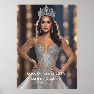 Póster de retrato personal de Miss Concurso
