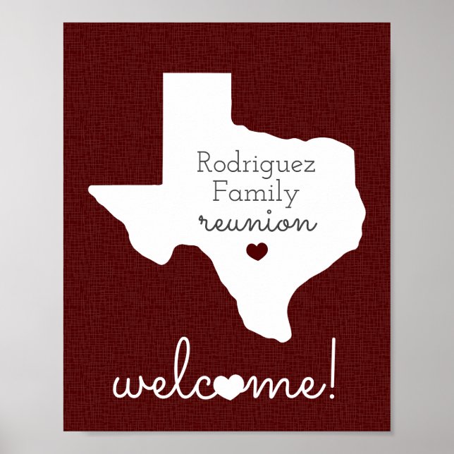 Póster de Reunión Familiar del Estado de Texas en  (Frente)