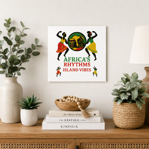 Póster de ritmos africanos modernos y vibraciones