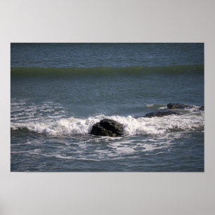 Póster de rocas en el océano