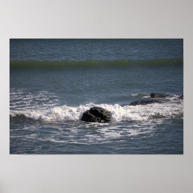 Póster de rocas en el océano (Frente)