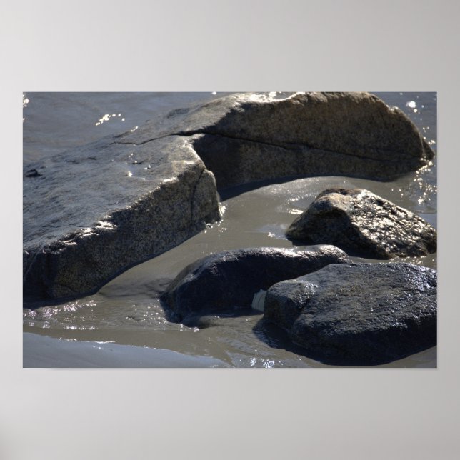 Póster de rocas en el océano (Frente)