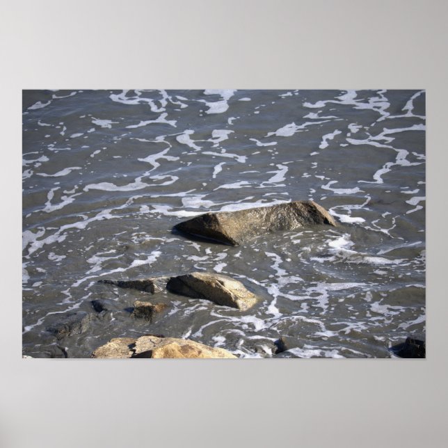 Póster de rocas en el océano (Frente)
