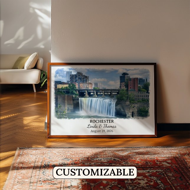 Póster de Rochester Nueva York, Acuarela, Personal (Subido por el creador)