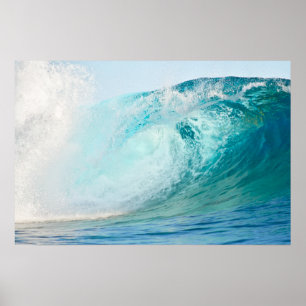 Póster de rompiente de surf de olas grandes