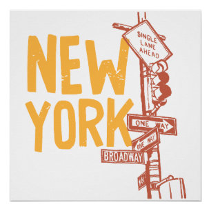 Poster de Rótulos de la calle de Nueva York