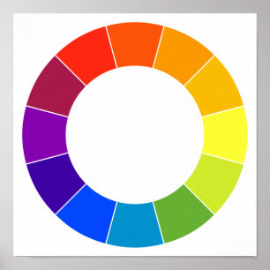 Póster de rueda de colores