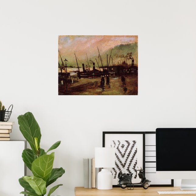 Póster De Ruijterkade en Ámsterdam por Vincent van Gogh (Oficina en casa)