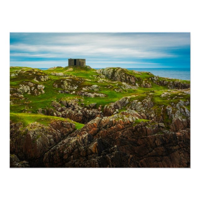 Póster de ruinas costeras irlandesas | Arte céltic (Anverso)