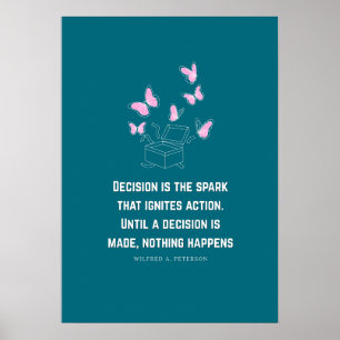 Póster de sabiduría de acción y decisión - Estétic