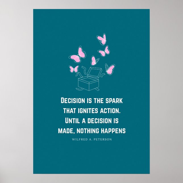Póster de sabiduría de acción y decisión - Estétic (Frente)