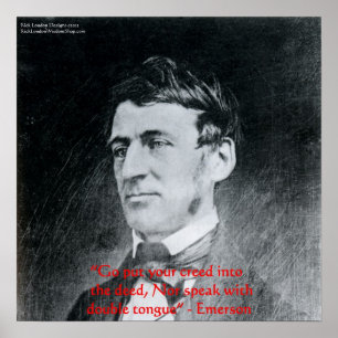 Póster de sabiduría de Emerson "Creed Into The Dee