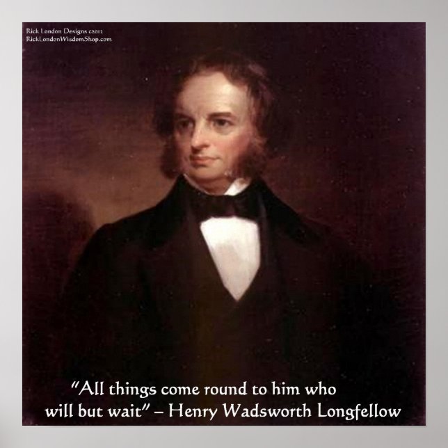 Póster de sabiduría "Todo vuelve" de HW Longfellow (Frente)