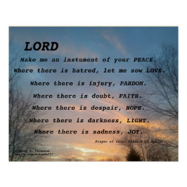 POSTER DE SAINT FRANCIS PRAYER GLOSSY