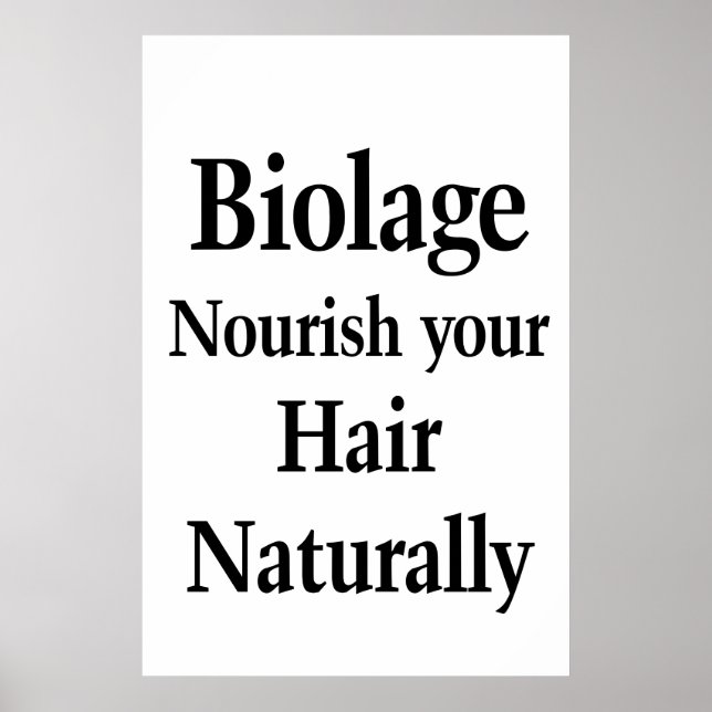Póster de Salón Barbería Biolage para Nutrir el Ca (Frente)