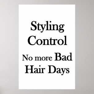 Póster de Salón Barbería Estilo Control No Mal Pel