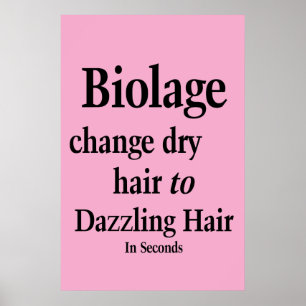Póster de Salón de Barbería Biolage para Secar el 