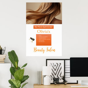 Póster de Salón de Belleza Sin Más Puntas Abiertas