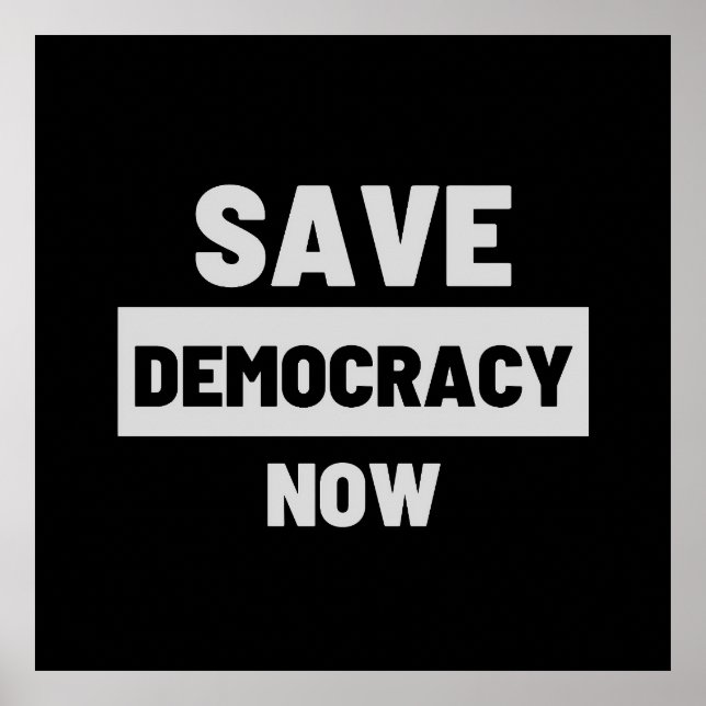 Póster de Salvar la Democracia Ahora (Frente)