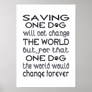 Póster de salvar un perro