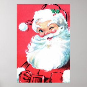 Poster de Santa Cláusula de arte mural para Navida
