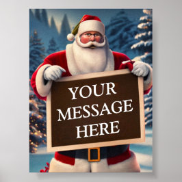 Póster De Santa, con amor: Tu mensaje festivo a medida