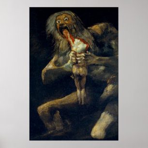 Póster de Saturno devorando a su hijo de Goya