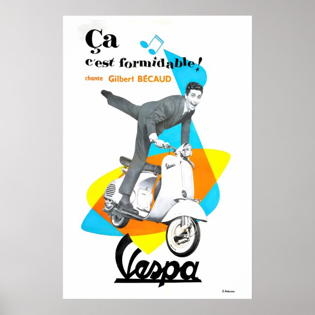 Póster de Scooter Arte de Moto Scooter Impresión R (Frente)