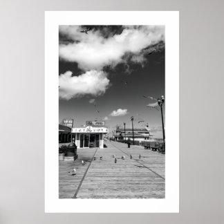 Póster de Seaside Heights Seagulls Boardwalk