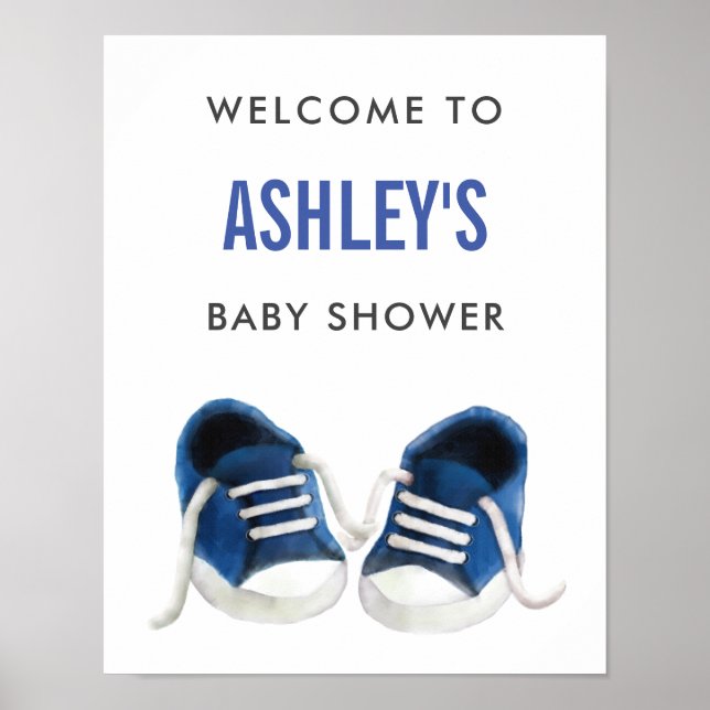 Poster de señal de bienvenida de Baby Shower de lo (Frente)