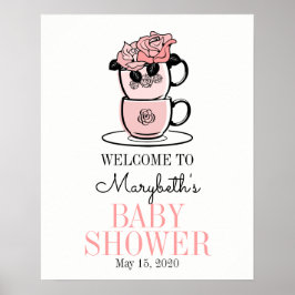 Poster de señal de bienvenida de Baby Shower para