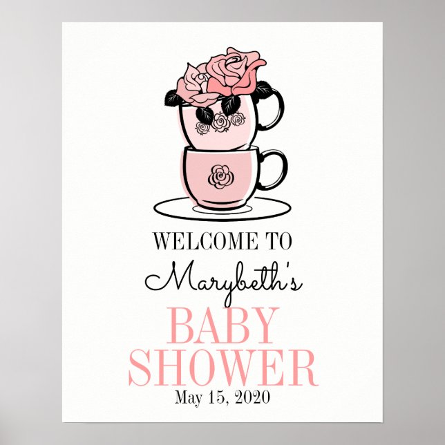 Poster de señal de bienvenida de Baby Shower para  (Frente)
