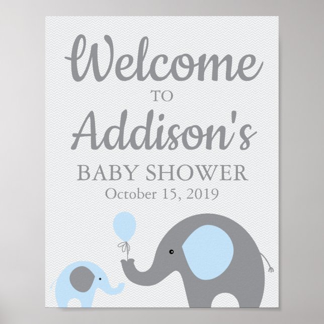 Poster de señal de bienvenida de Baby Shower para  (Frente)