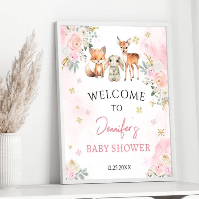 Poster de señal de bienvenida de bebé de invierno  (Subido por el creador)